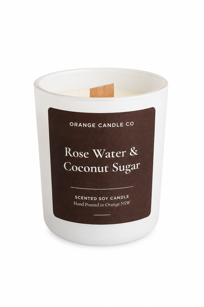 Rosewater and Coconut Sugar 280g Candle